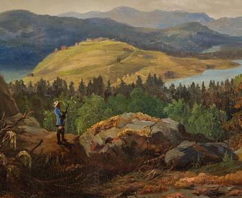 Karl XV, Hunters in an expansive landscape.