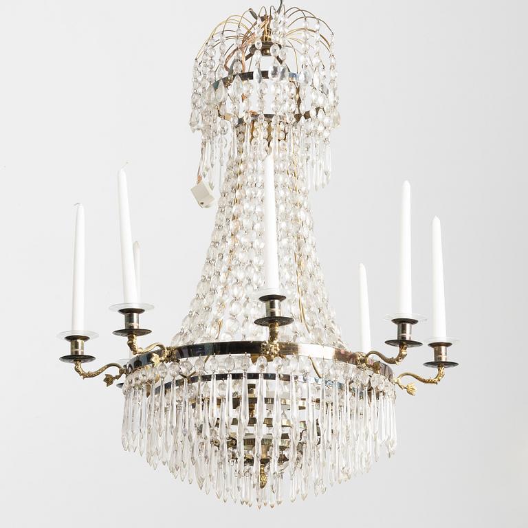 Chandelier, Empire style, circa 1900.