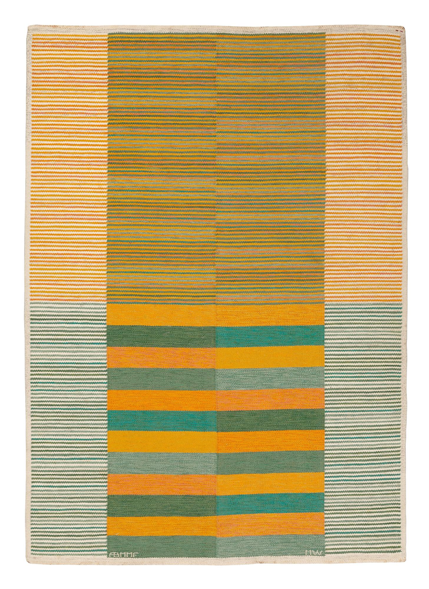 Mai Wellner, MATTO, "Sina", rölakan, ca 241,5 x 170,5 cm, signerad AB MMF MW (AB Märta Måås-Fjetterström, Mai Wellner).