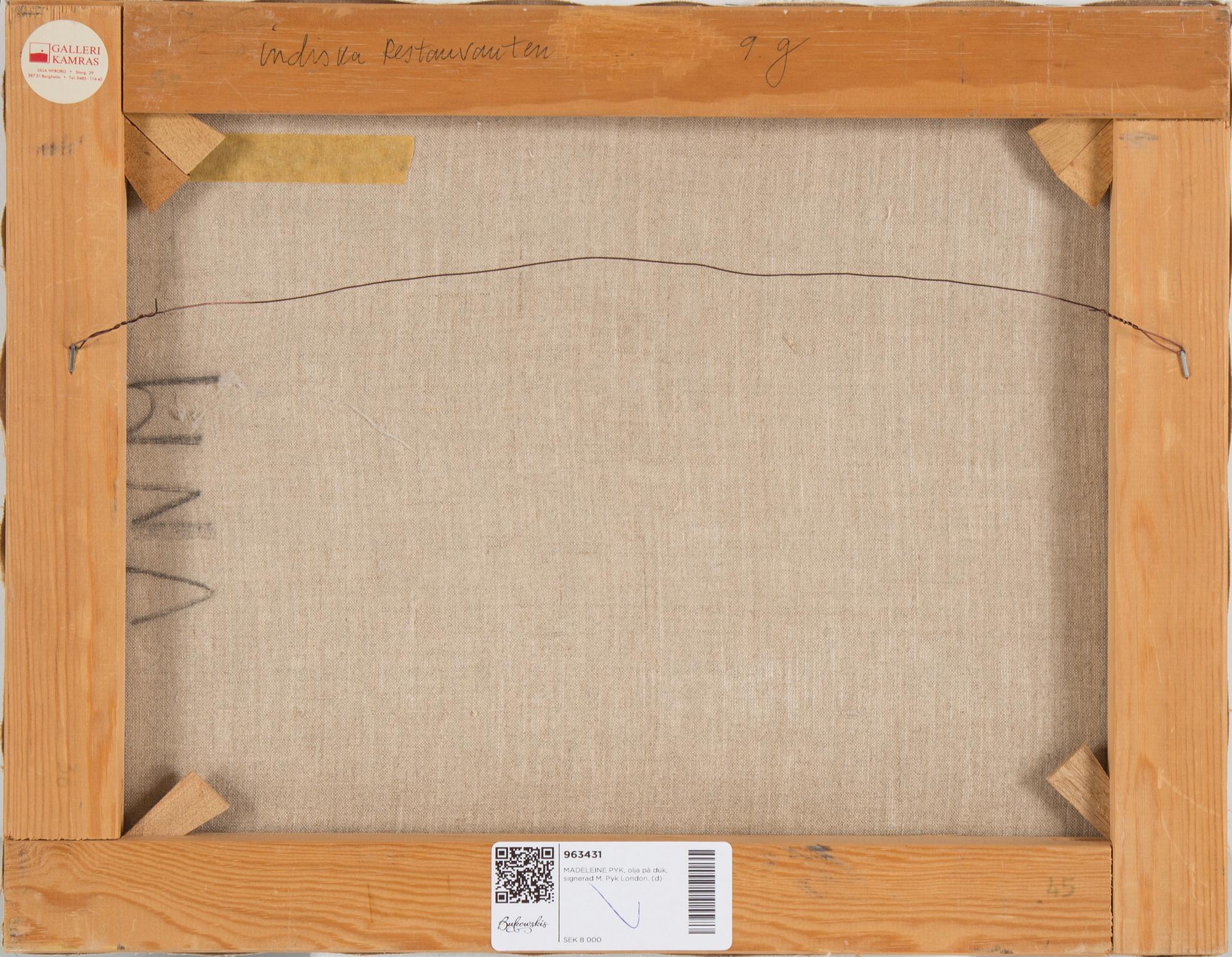 MADELEINE PYK, oil on canvas, signed M Pyk London.