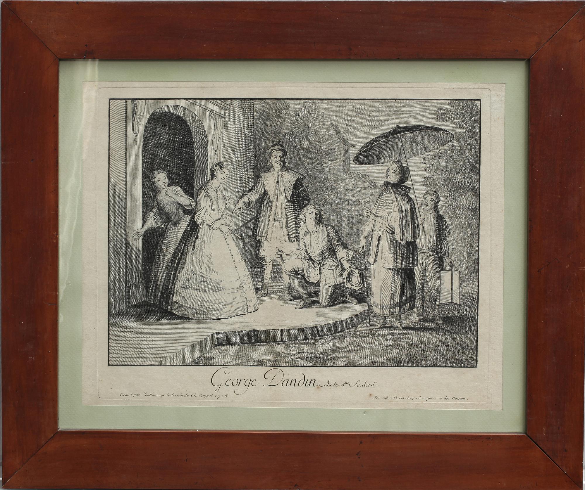 KOPPARSTICK, efter Charles Antoine Coypel, 1726.