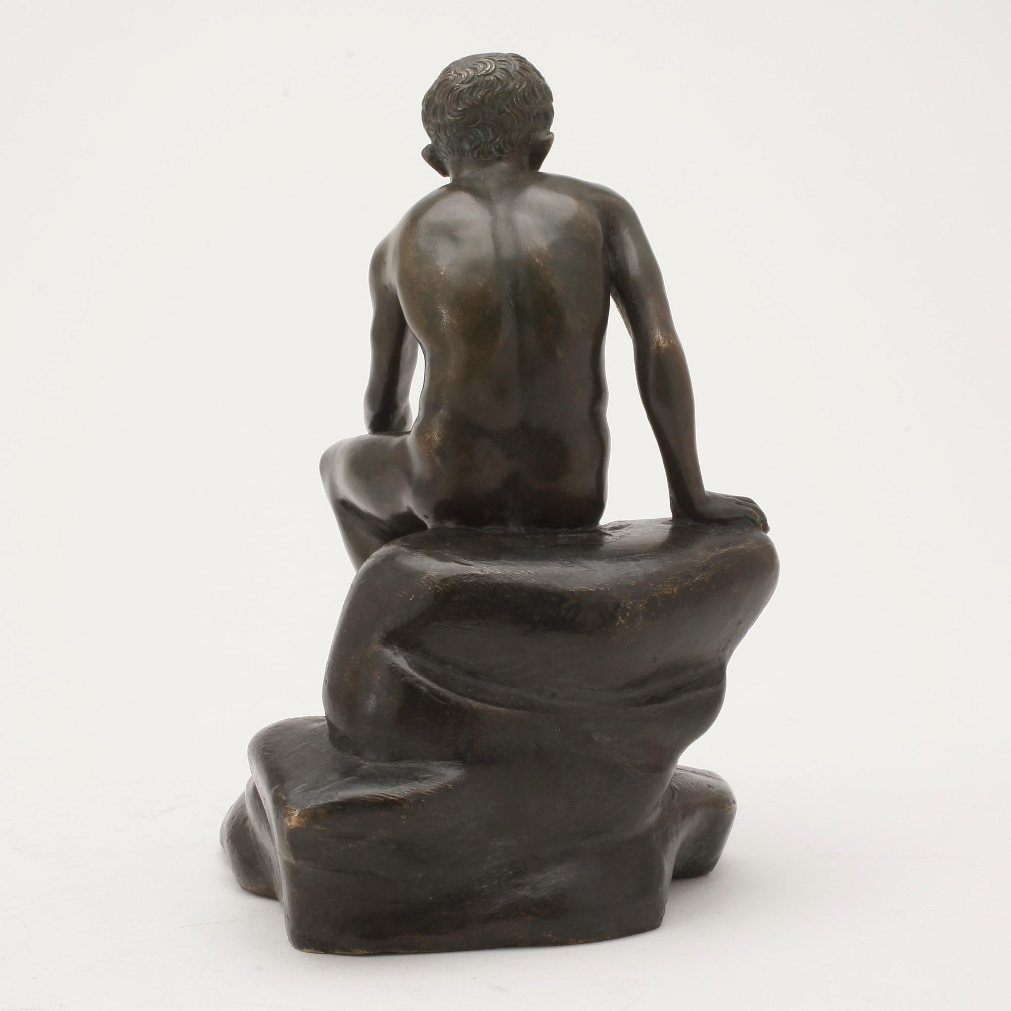 SKULPTUR, patinerad brons, 1900-tal.