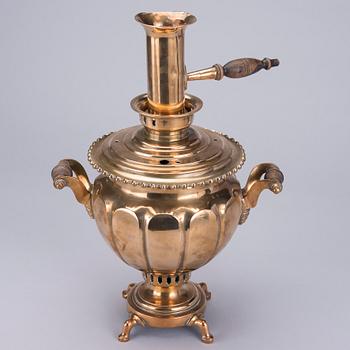 SAMOVAR, mässing, Tula, Ryssland 1800-talets slut.