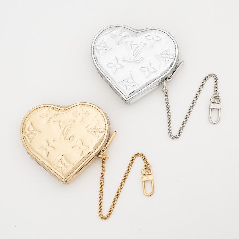 Louis Vuitton, Two 'Miroir porte monaie coeur' coin purses, 2007.