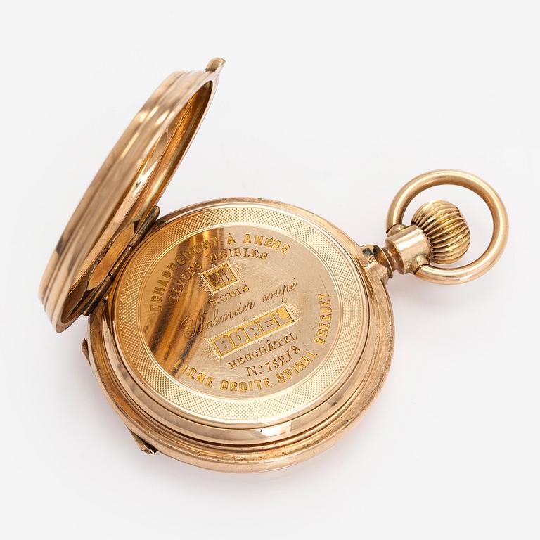 Borel Neuchatel, pocket watch, hunter, 37.5 mm.