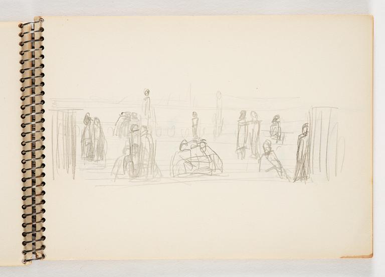 Lotte Laserstein, 4 skissböcker med blyertsteckningar.