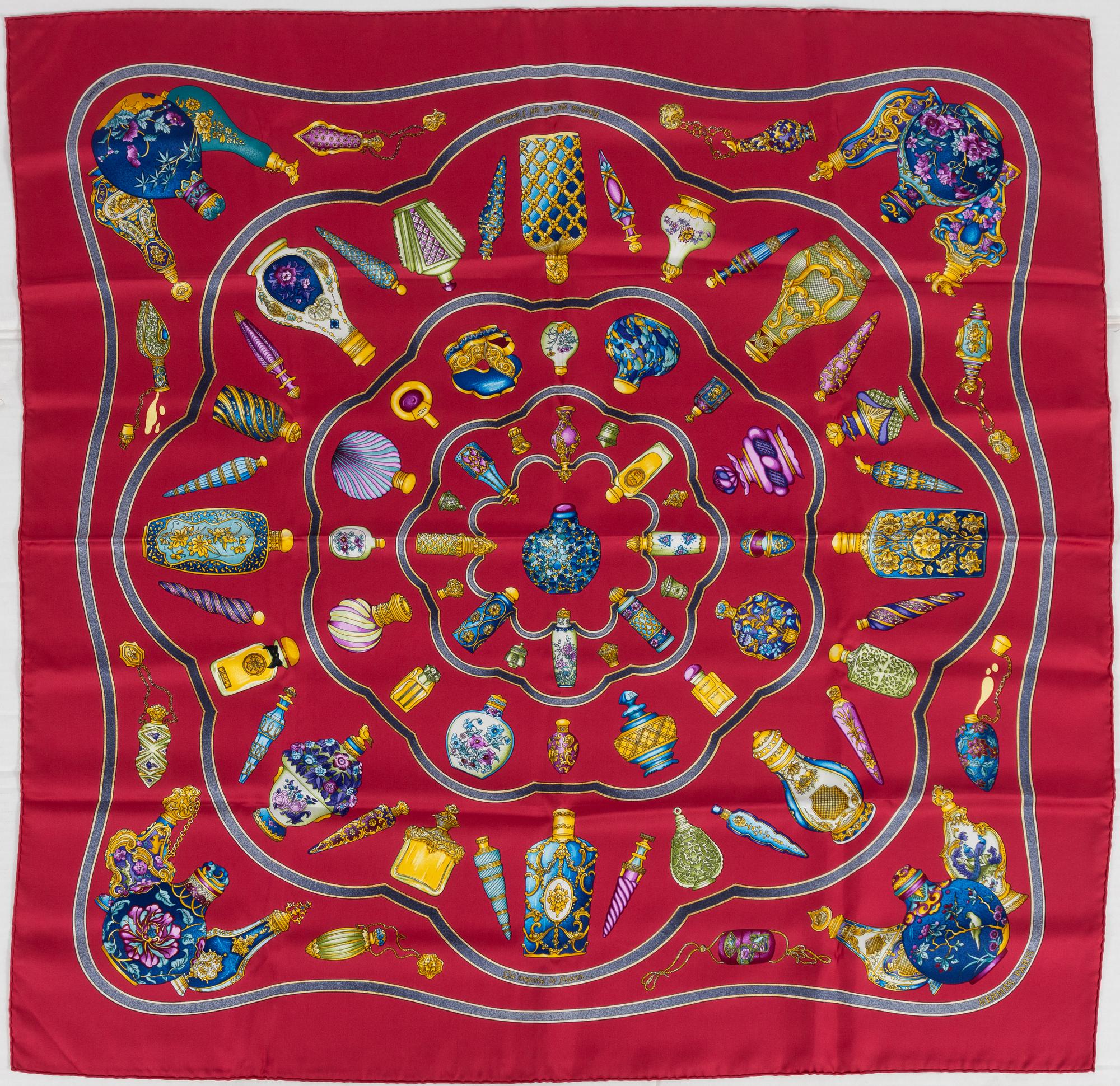 Hermès, scarf, "Qu'importe le flacon".