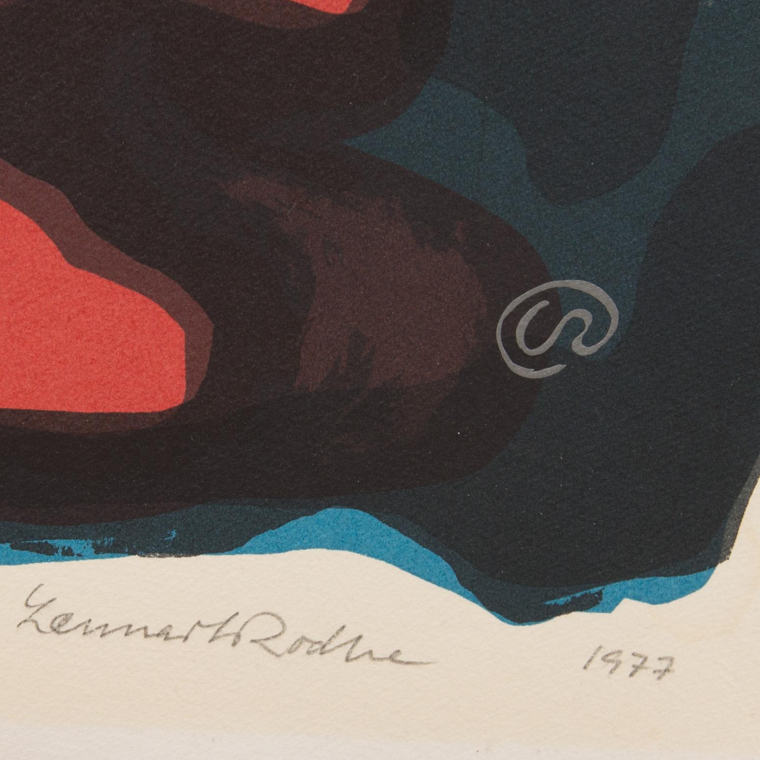 LENNART RODHE, färglitografi, signerad, numrerad 149/150 och daterad- 1977.