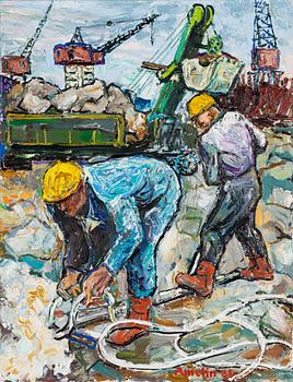 Albin Amelin, Men in work.