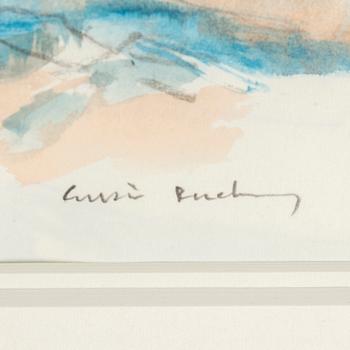 GUSTAV RUDBERG, watercolour and pencil, signer Gustav Rudberg and dated Svalbard 80 in pencil.