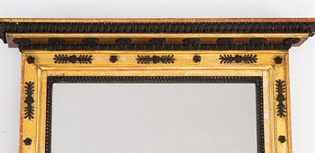 An Empire mirror by Jonas Frisk, (master in Stockholm 1805-1824).