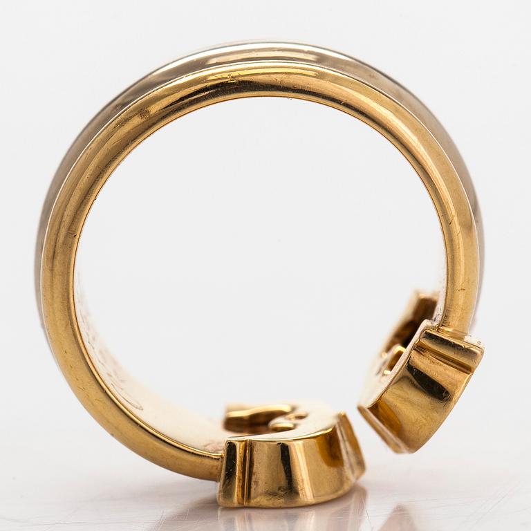Cartier, ring, "Double C", 18K gult och vitt guld.