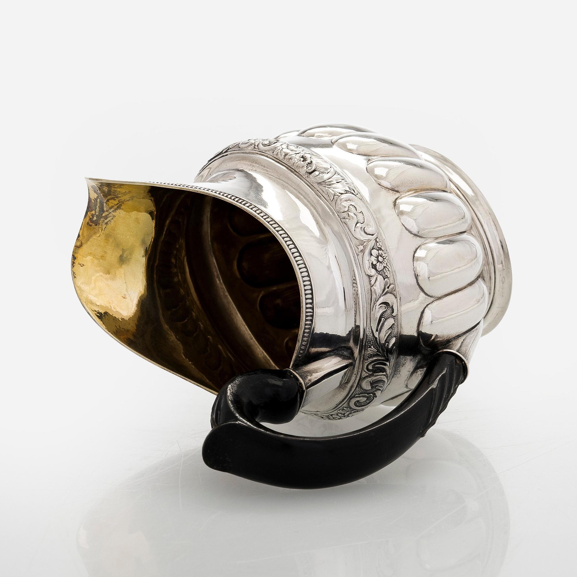 Henrik Qvarnberg, gräddsnäcka, silver, Viborg 1844.