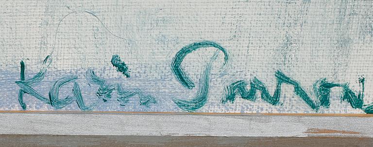 KARIN PARROW, olja på duk, signerad.