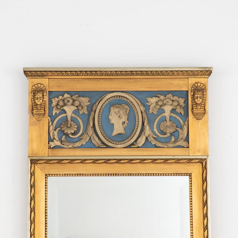 A Gustavian style mirror, first half of the 20th Century.