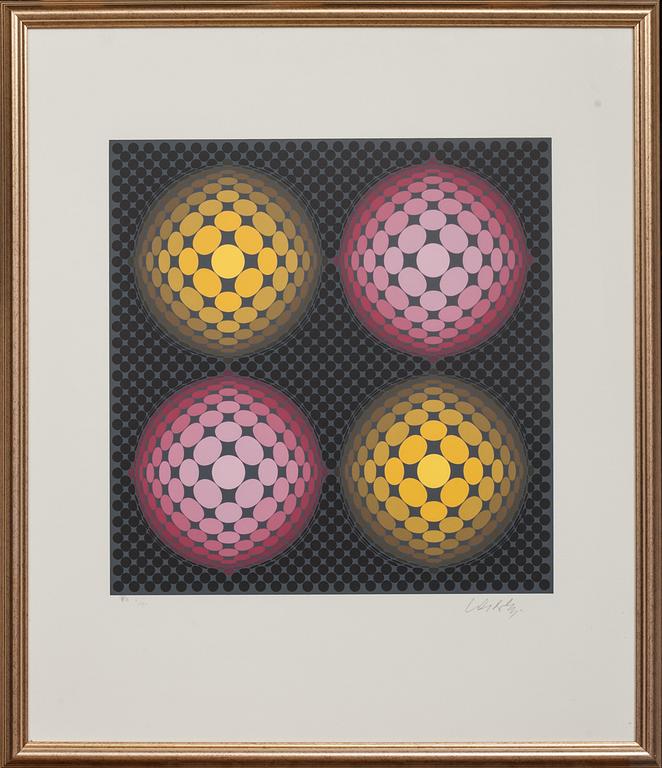 VICTOR VASARELY, färgserigrafi, signerad och numrerad E.A V/XXV.