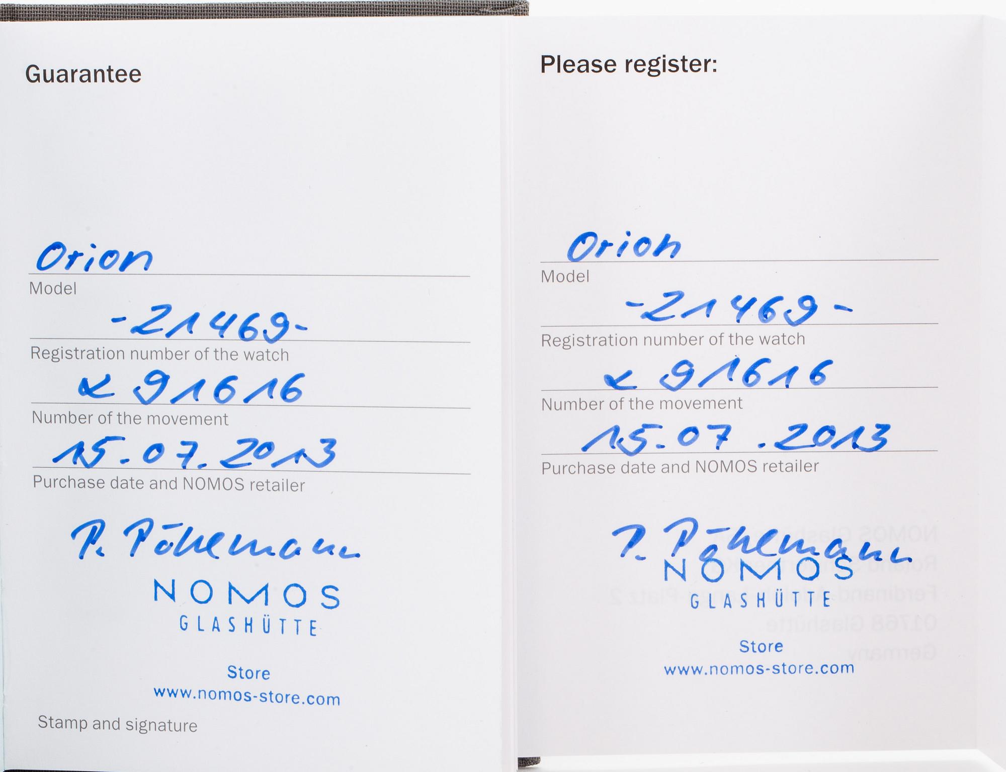 NOMOS, Glashütte, Orion, wristwatch, 35 mm,