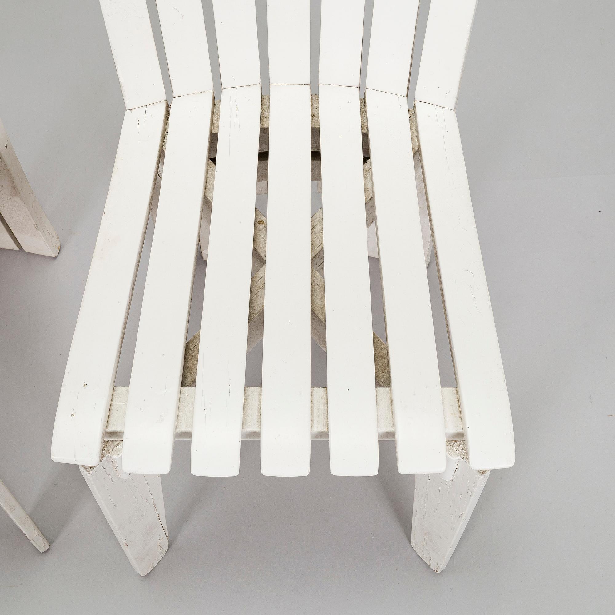 Alvar & Aino Aalto, Tuoleja, 4 kpl, Aurinko-sarja. 1960/70-luku.