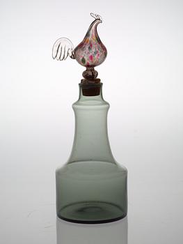 A Kaj Franck glass bottle with stopper, Nuutajärvi Notsjö, Finland 1962.