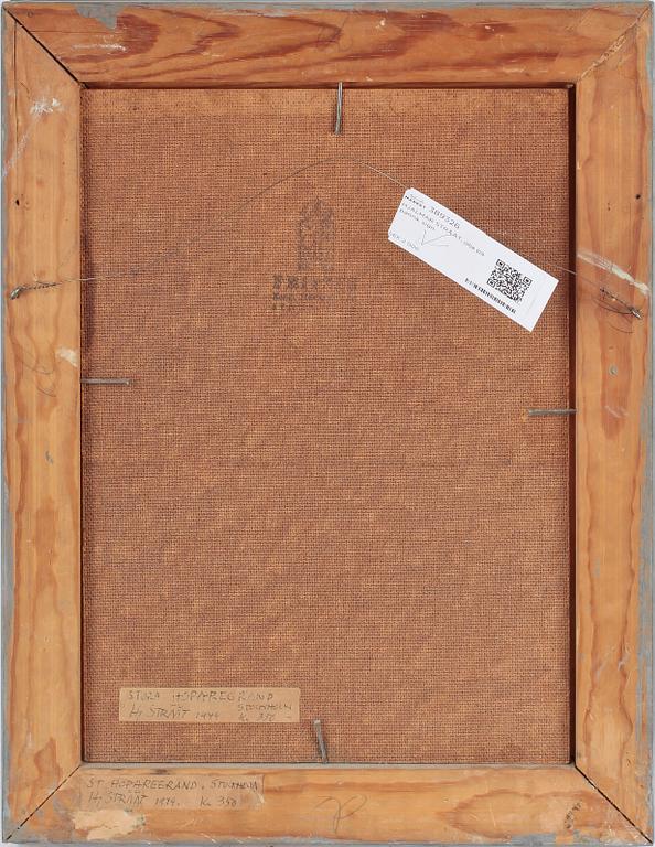 HJALMAR STRÅÅT, olja på pannå, sign.