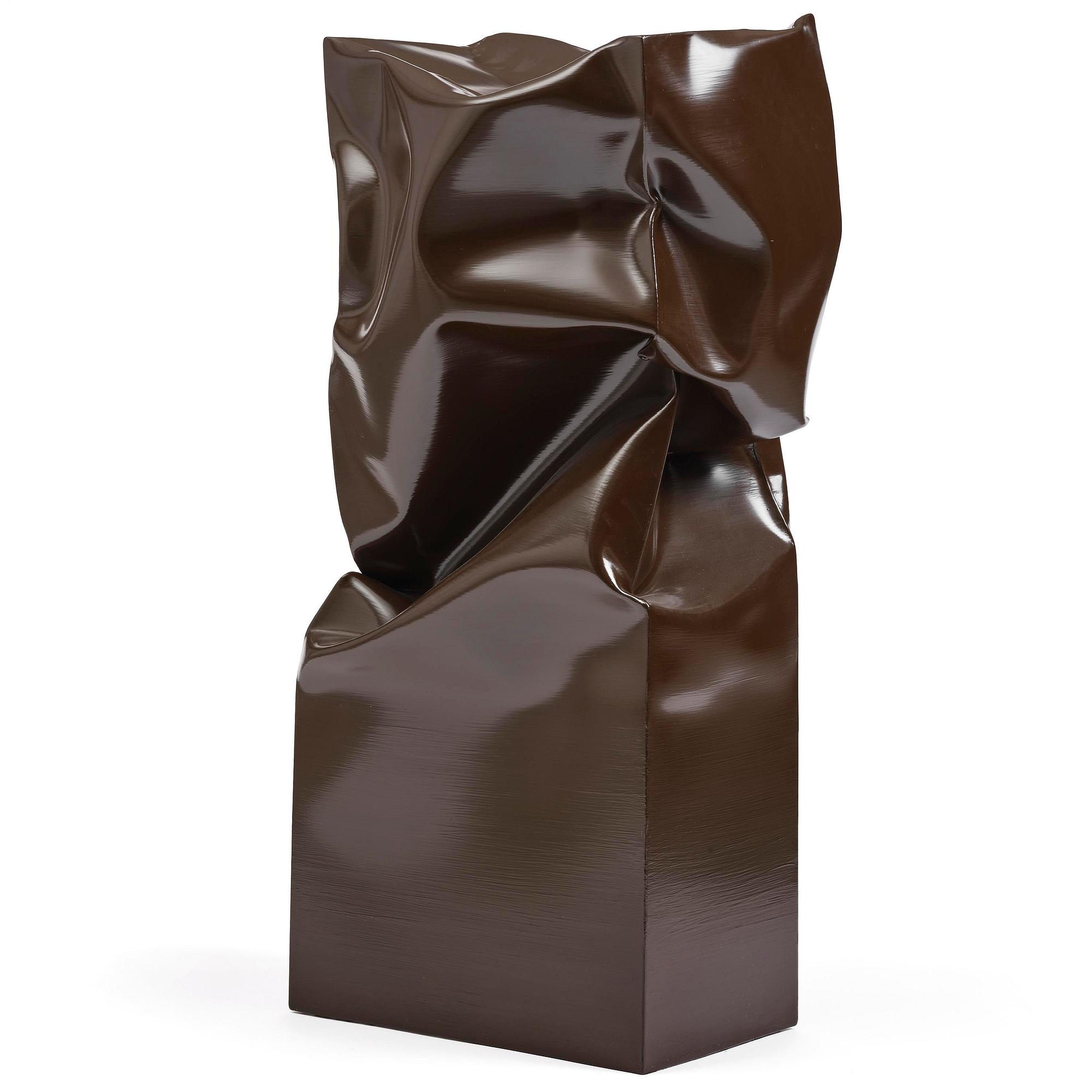 Angela de la Cruz, "Standing Box Large (Brown)".