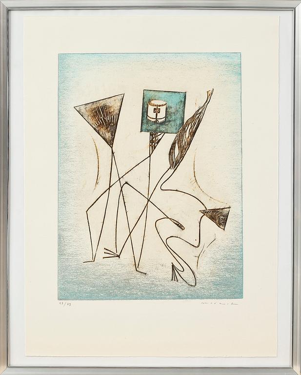 MAX ERNST, färglitografi, sign samt numr 23/79.