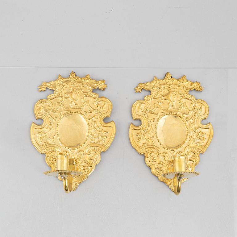 A pair of wall sconces, late 19th century.