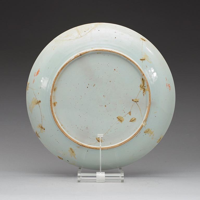 BÅLSKÅL med FAT, kompaniporslin. Qingdynastin, Qianlong, daterad 1762.