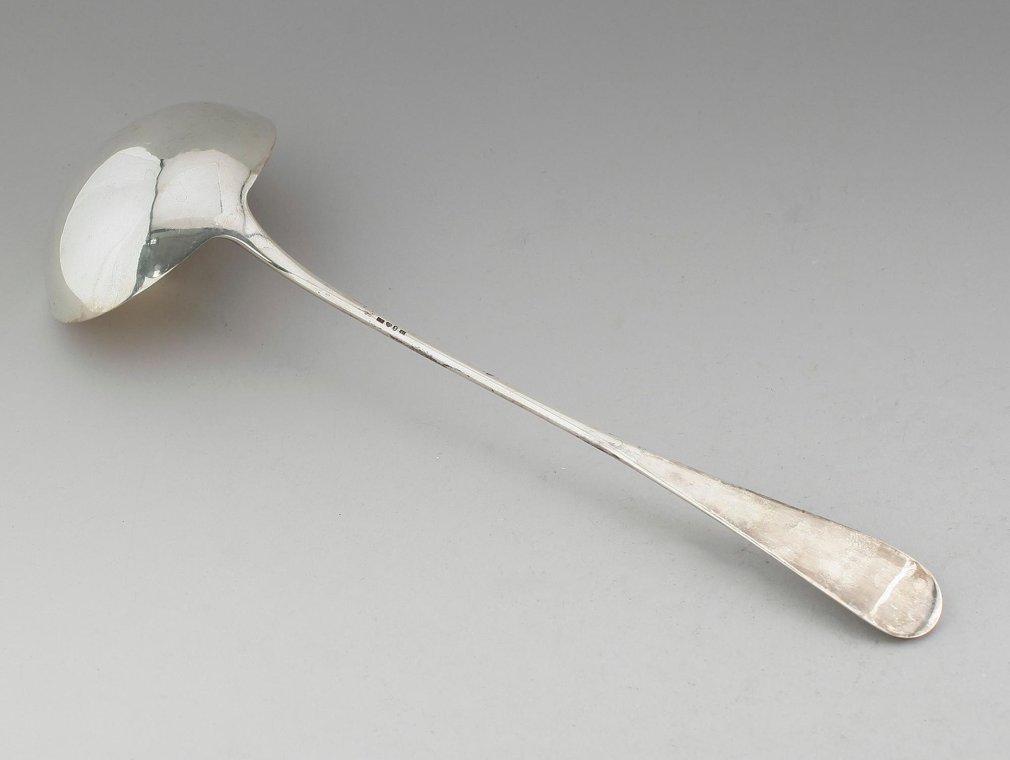 SOPPSLEV, silver, Gustaf Möllenborg, Stockholm 1879. Vikt ca 191 gram.