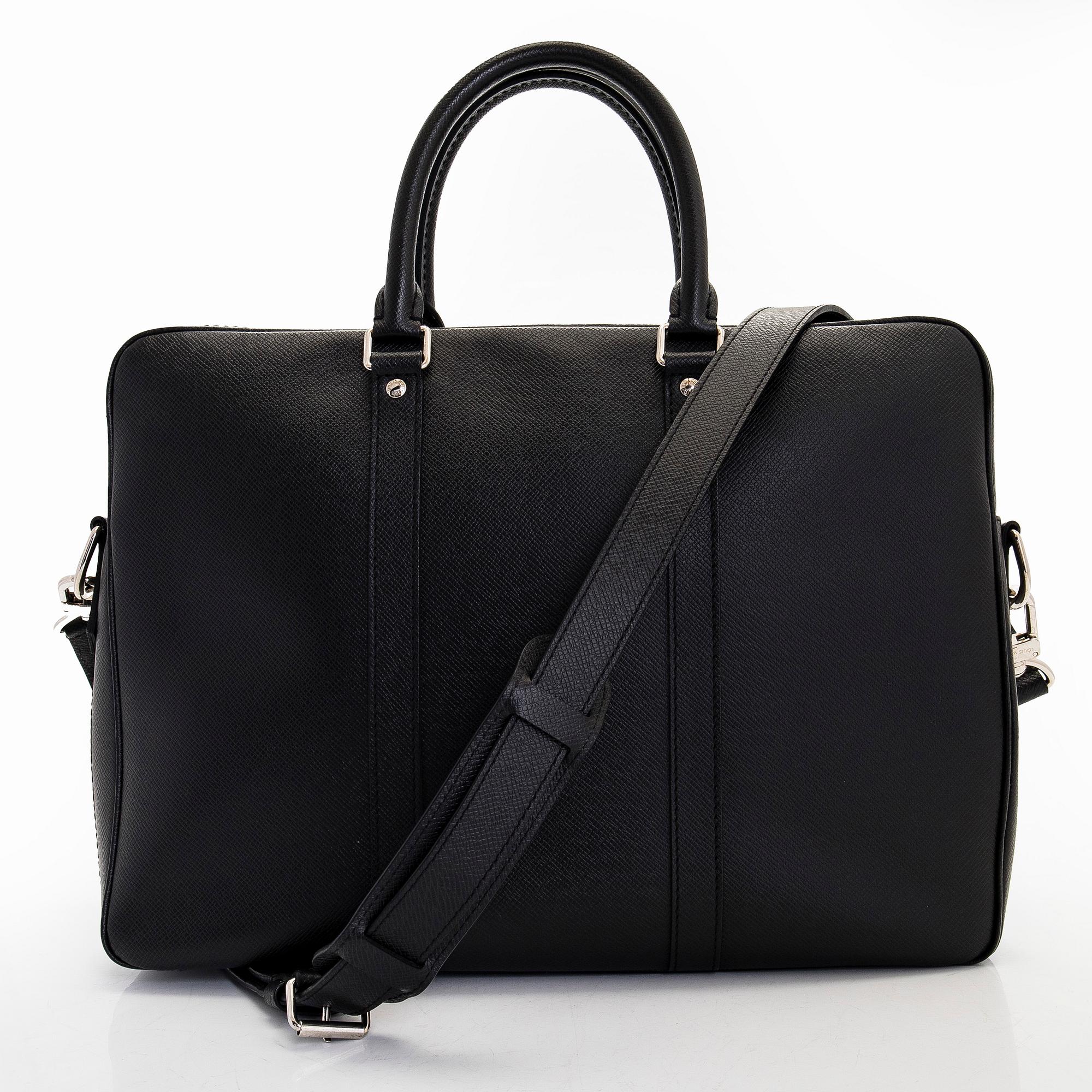 Louis Vuitton, a Taiga leather 'Porte-Documents Voyage' briefcase/bag.