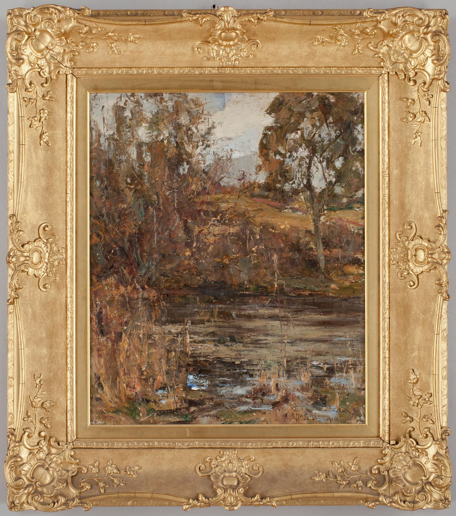 OKÄND KONSTNÄR, olja på duk, otydl sign o dat Harry McGregor, 1904.