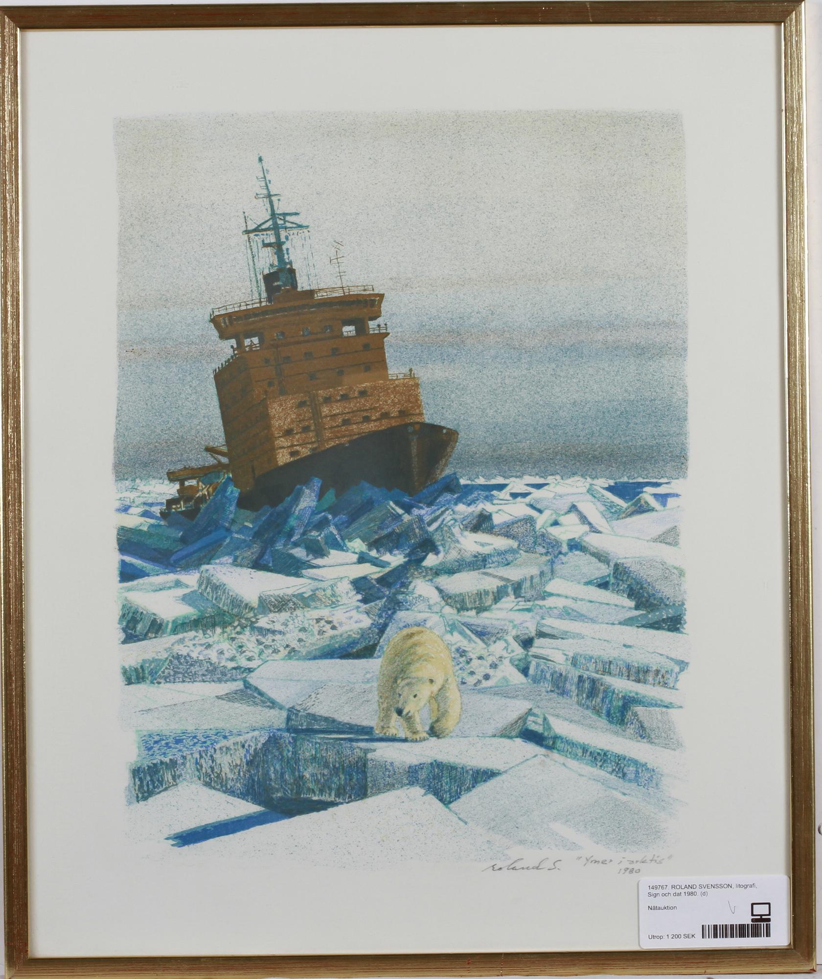 ROLAND SVENSSON, litografi, Sign och dat 1980.