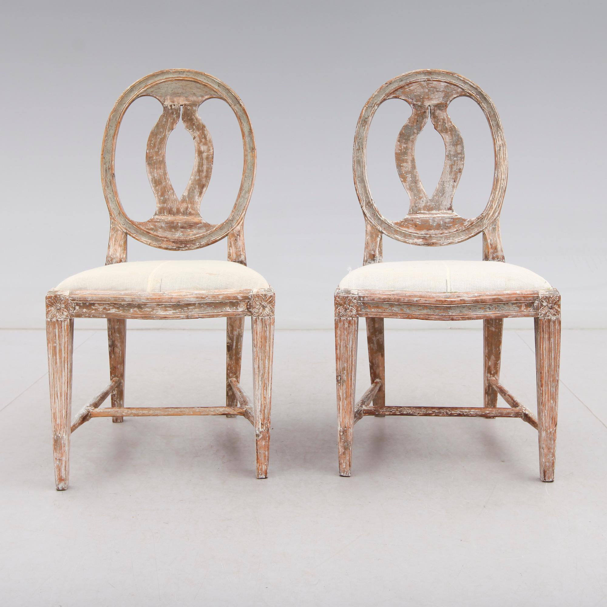 STOLAR, 1 par, gustavianska, 1700-talets slut.