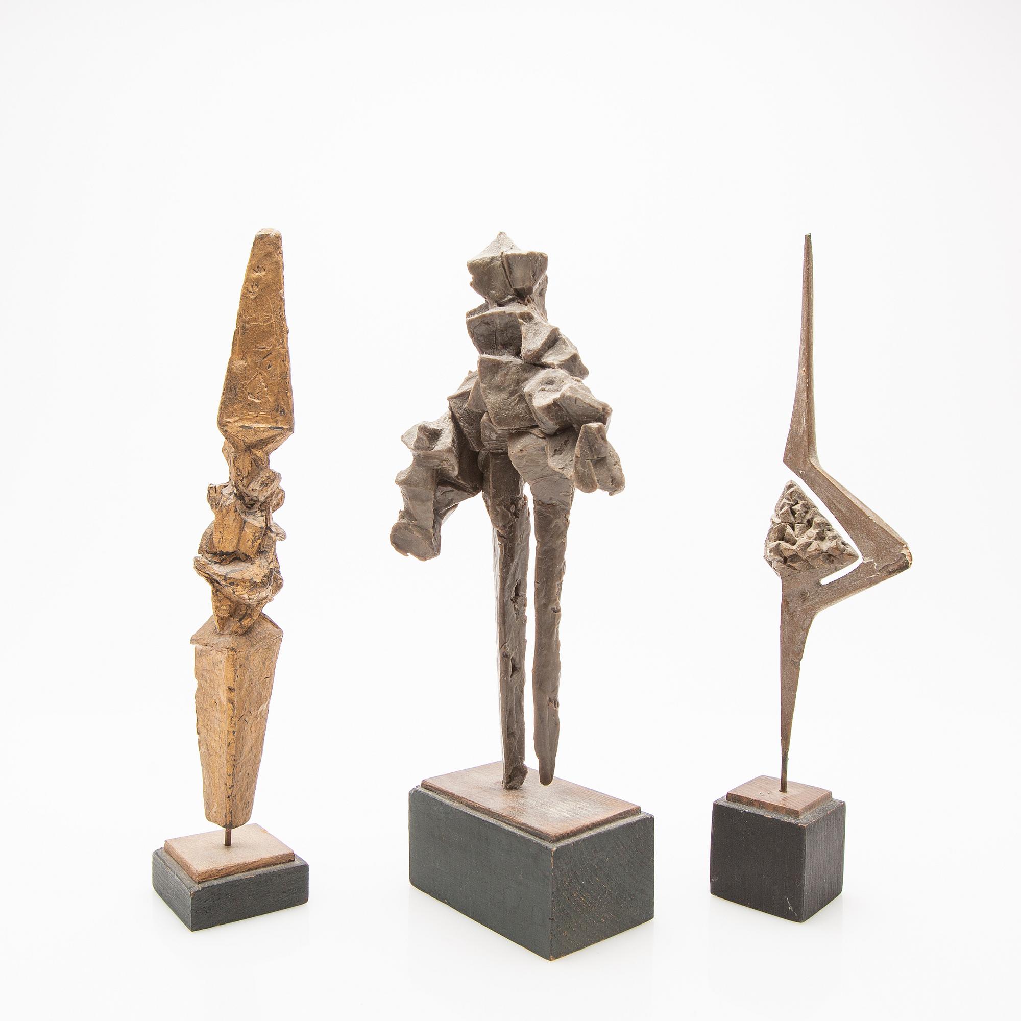 Wolfram Beck, skulptur/modell, 3 st.