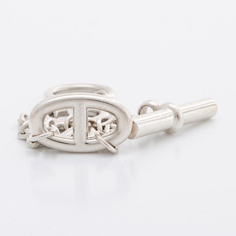 HERMÈS bracelet, silver, design "Farnandole", 25,4 g, original pouch and box.