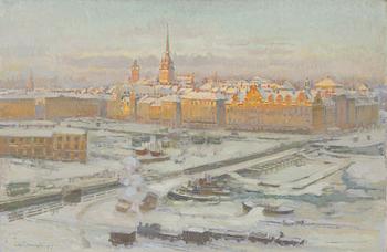 Axel Erdmann, olja på duk, signerad och daterad 1917.