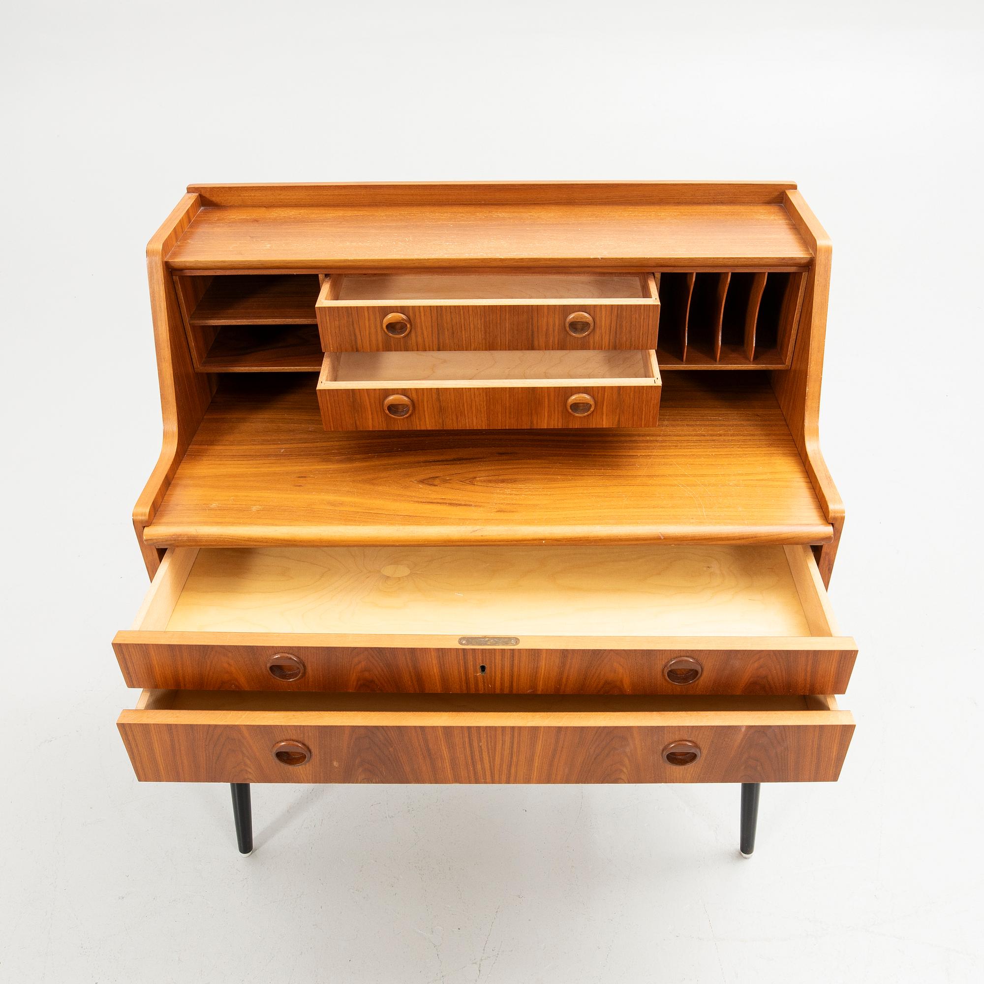 Sekretär, teak, 1960-tal.