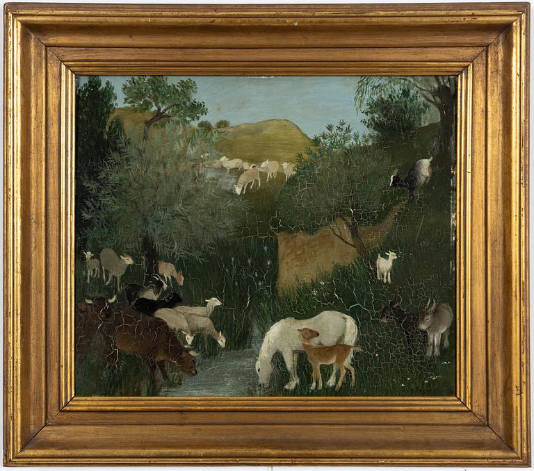 Maj Tydén Jerndahl, Landscape with grazing animals.