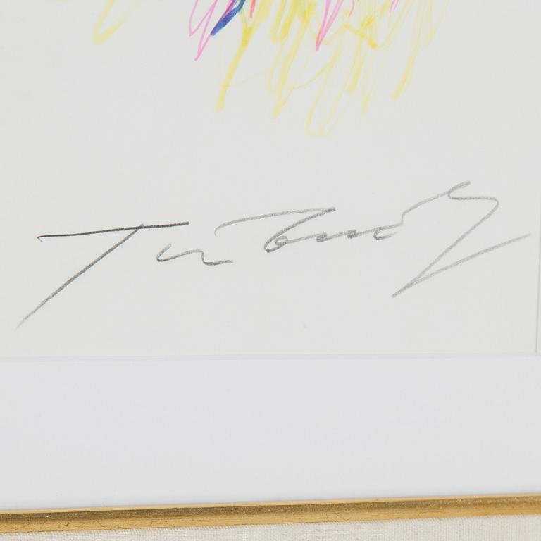 JEAN TINGUELY, teckning, signerad.