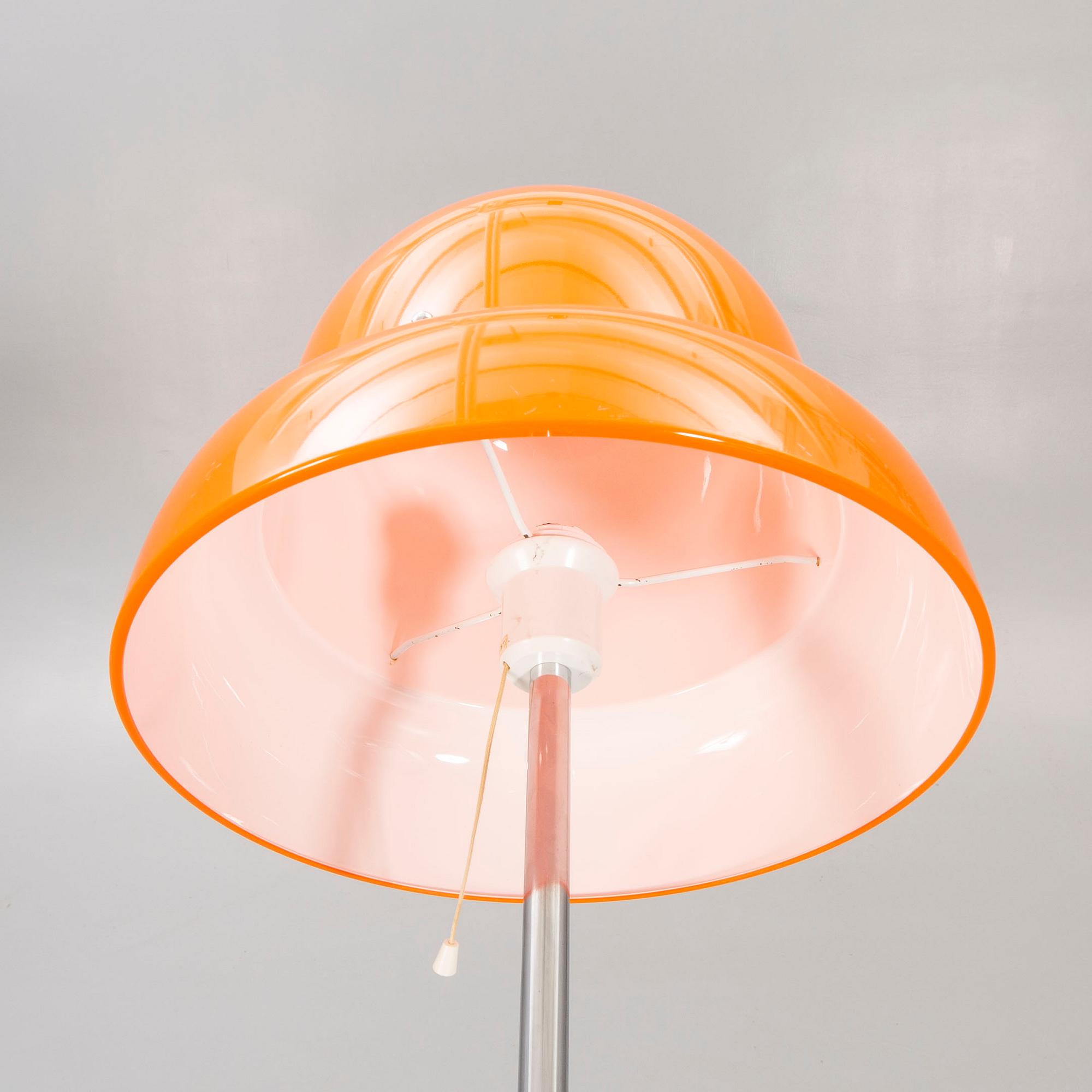 A Bergboms 1970/80s plastic floor lamp.