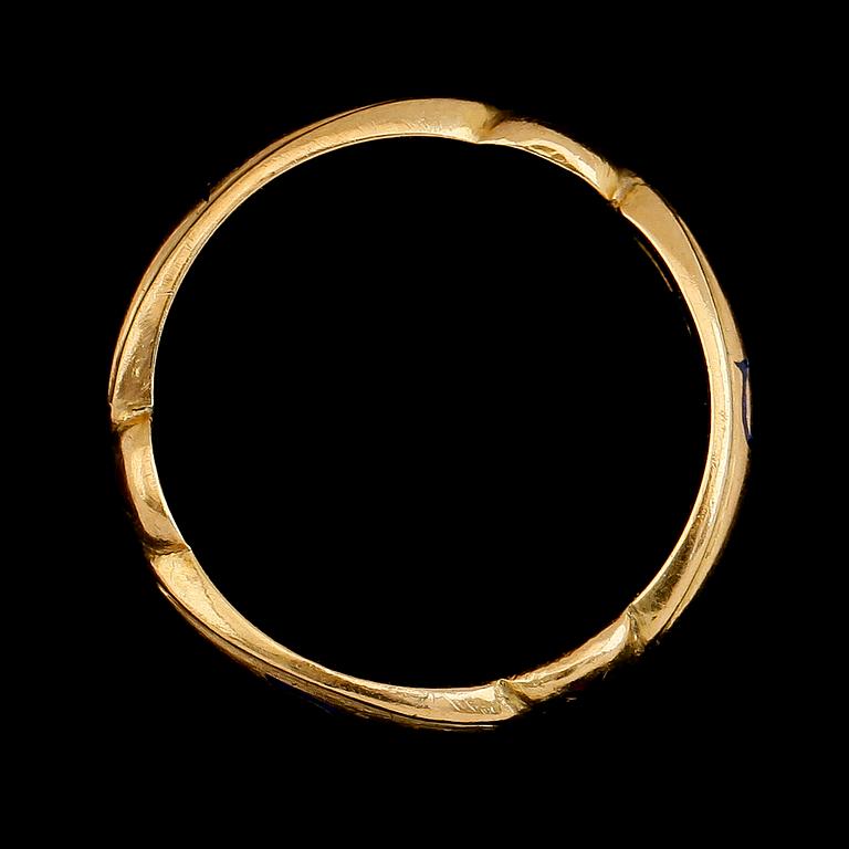 RING, 18K guld, Stockholm 1961. Vikt ca 7 g.