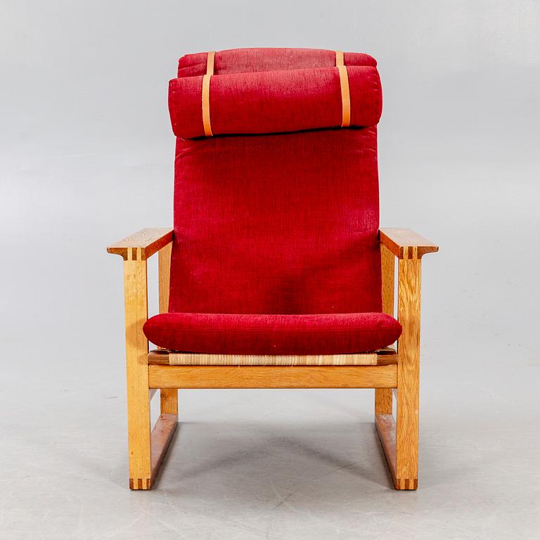 Børge Mogensen, a 'Sled' oak easy chair, Frederica Stolefabrik, Denmark.