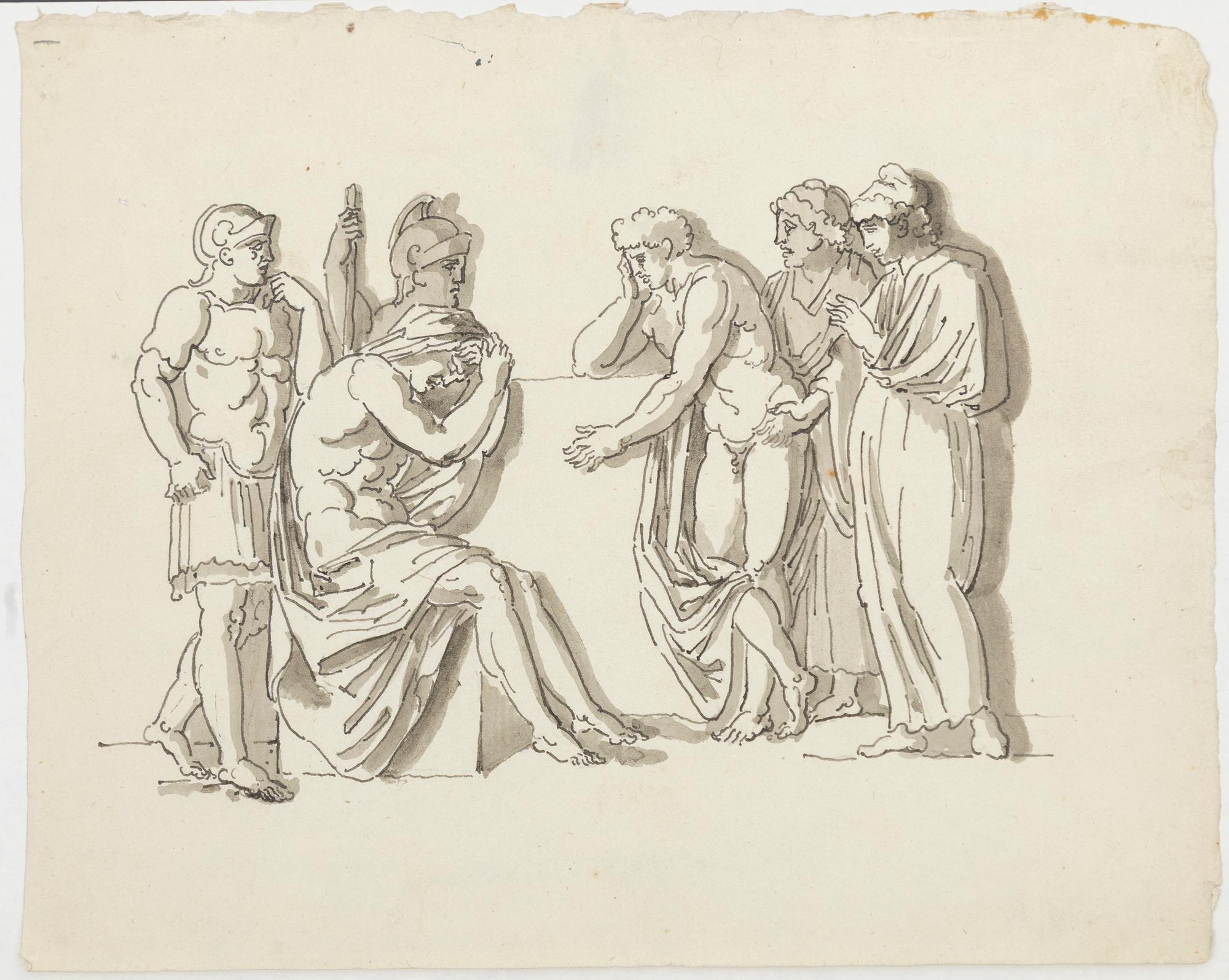 Louis Masreliez, circle of, Scene from antiquity.