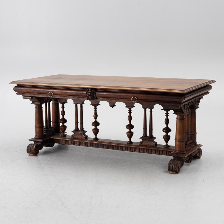 Library table, late 19th century.