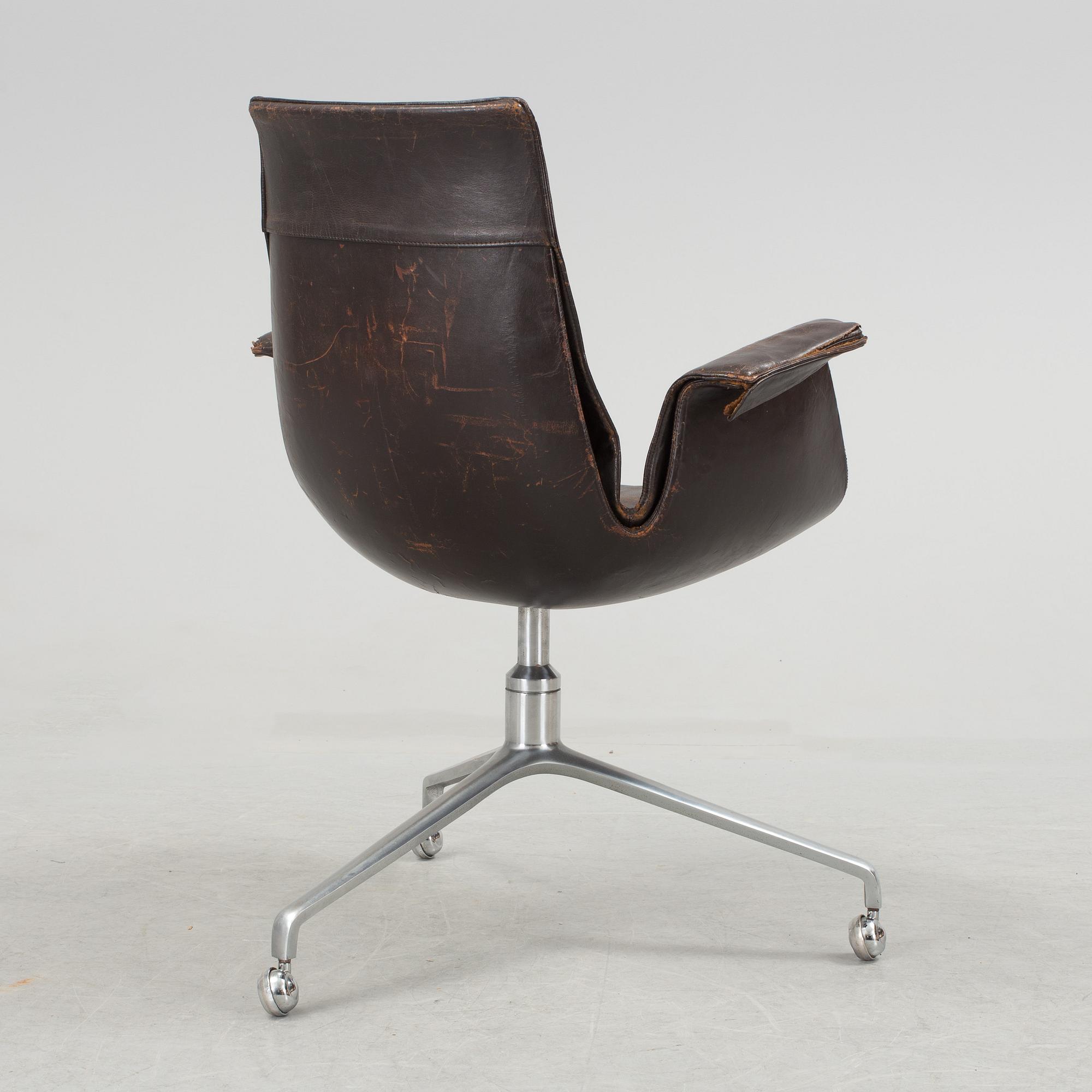 A Preben Fabricius & Jørgen Kastholm 'Tulip' desk chair, Alfred Kill, Germany 1960's-70's.