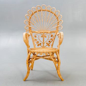 A Swedish 20th century wicker chair.