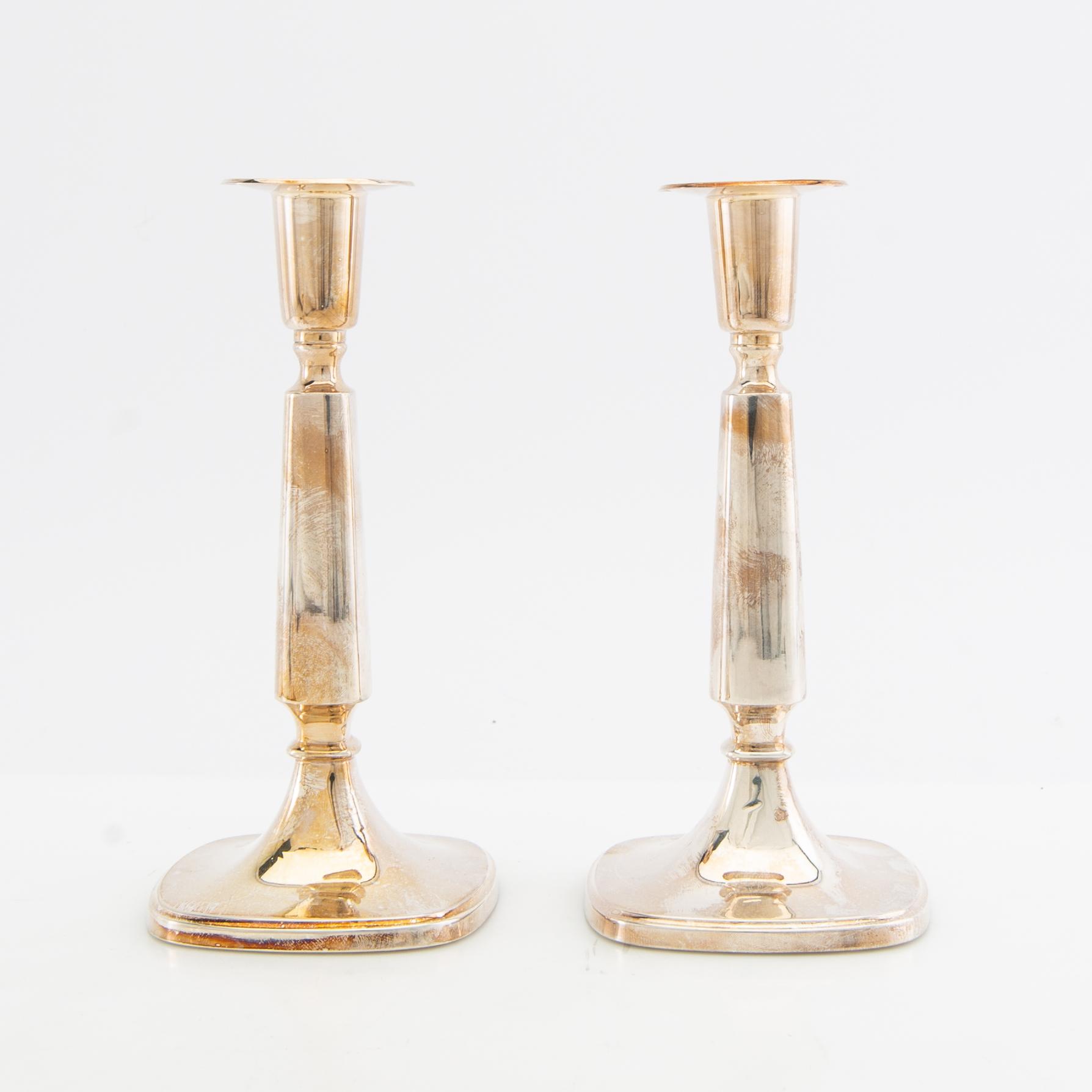 Candelabras 2 pairs silver 1966/67.
