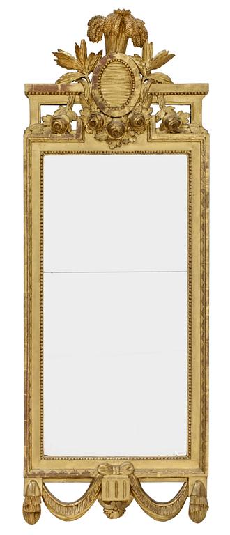 A Gustavian mirror by C.G. Fyrwald, Stockholm 1780's.