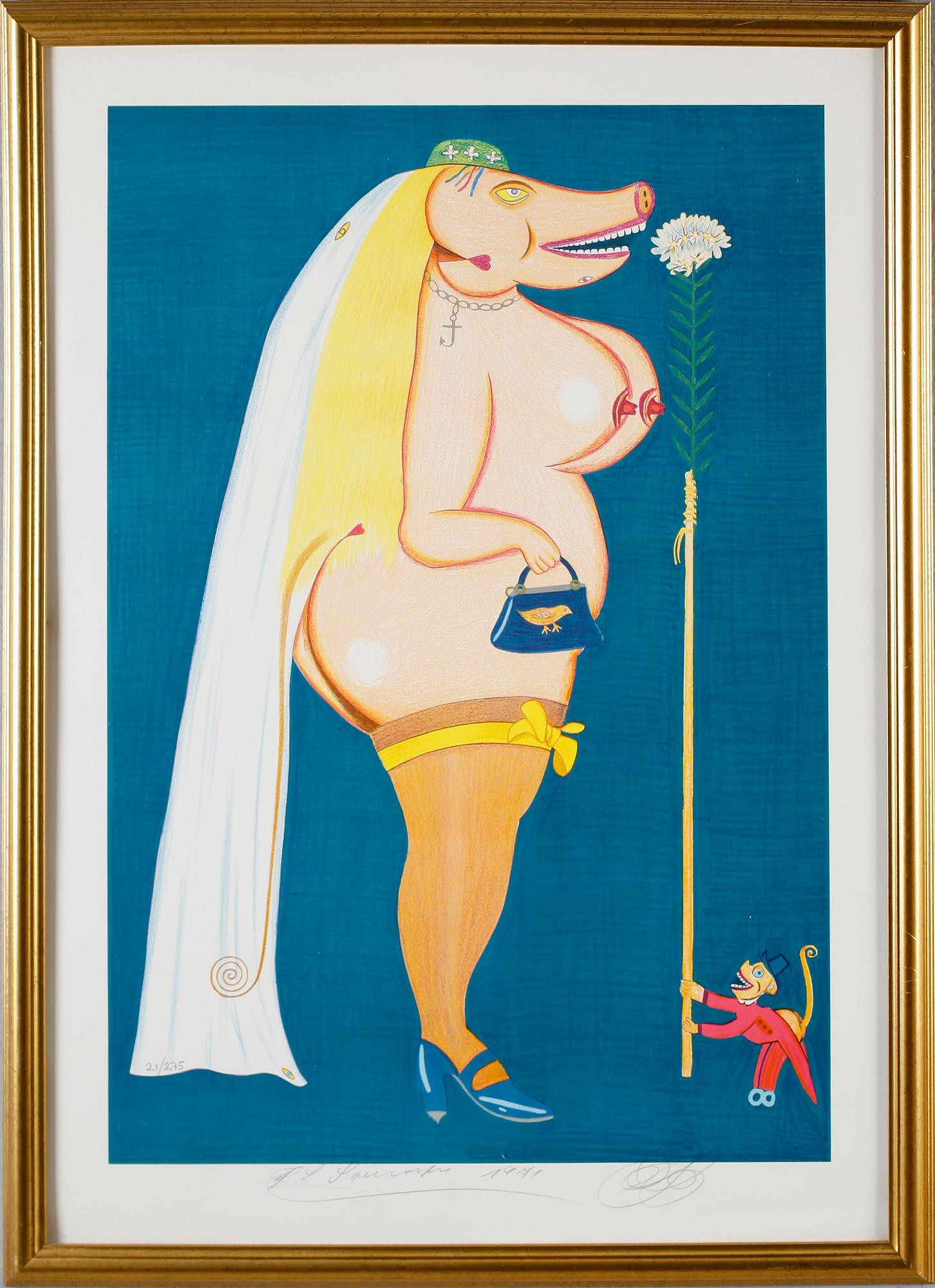 FRIEDRICH SCHRÖDER-SONNENSTERN, färglitografi, signerad och daterad 1971, numrerad 21/275.