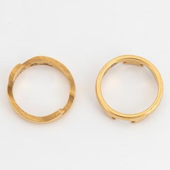 Georg Jensen "Fusion" 18K gold rings.